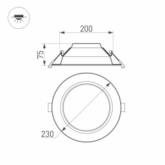 Встраиваемый светильник Arlight Cyclone 023218(2)