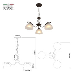 Подвесная люстра Rivoli Jackeline 9141-303 Б0054755