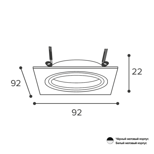 Встраиваемый светильник Wolta Alto WDL-GU5.3/01W-S