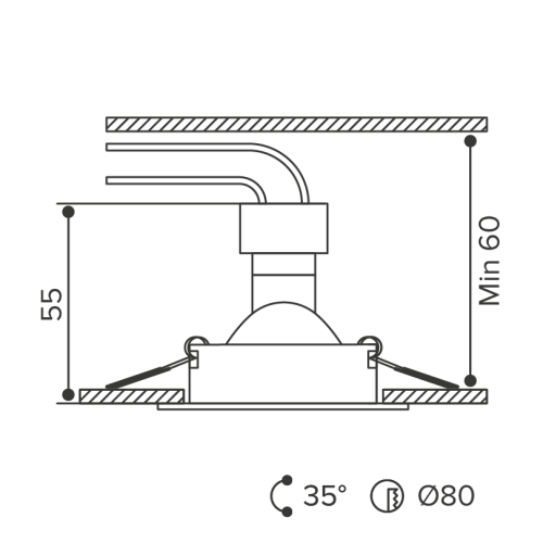 Встраиваемый светильник Wolta Alto WDL-GU5.3/01W-S