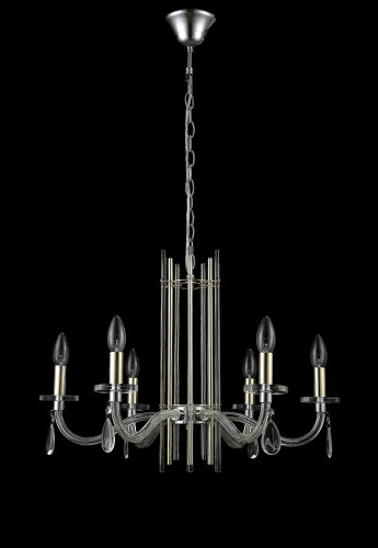 Подвесная люстра Crystal Lux AURELIO SP6 GOLD+CHROME/TRANSPARENT