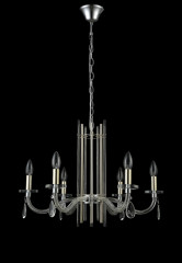 Подвесная люстра Crystal Lux AURELIO SP6 GOLD+CHROME/TRANSPARENT