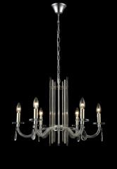 Подвесная люстра Crystal Lux AURELIO SP6 GOLD+CHROME/TRANSPARENT