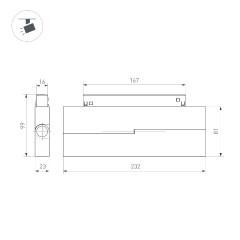 Трековый магнитный светильник Arlight MAG-FLEX-FLAT-FOLD-S230-12W Day4000 (BK, 80 deg, 48V) 047211