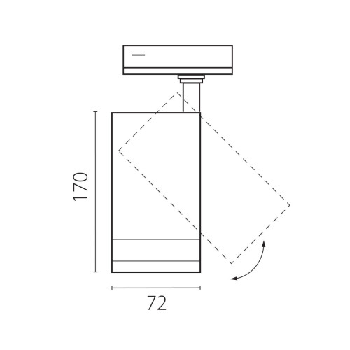 Трековый светильник для однофазного/трехфазного шинопровода Barra 20-55G с тонким адаптером Lightstar Canno Pro C4206SS