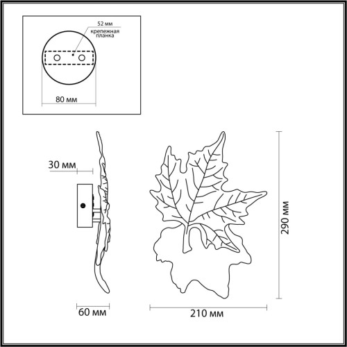 Настенный светильник Odeon Light Eva 4371/6WL