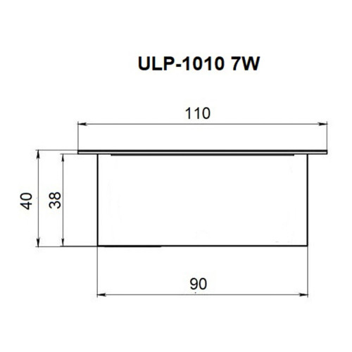Встраиваемый светильник Uniel ULP-1010-7W/4000K IP54 GRILYATO OPAL BLACK UL-00012838