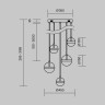 Каскадная люстра Maytoni Area MOD295PL-L60BBS3K