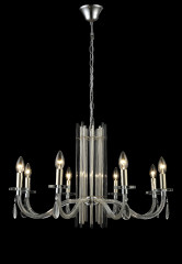 Подвесная люстра Crystal Lux AURELIO SP8 GOLD+CHROME/TRANSPARENT