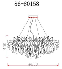 Подвесная люстра Garda Decor 86-80158