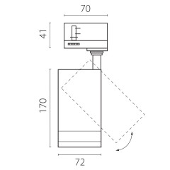 Трековый трехфазный светильник Quattro 20-55G с адаптером Lightstar Canno Pro C4207QT