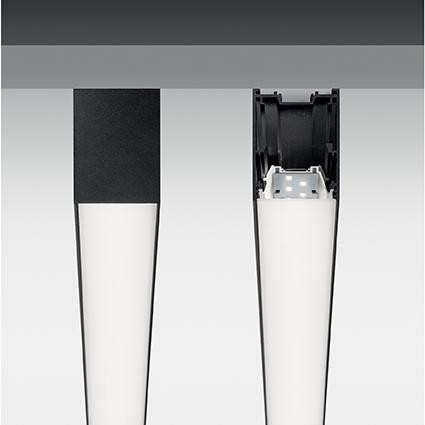 Подвесной светодиодный светильник Ideal Lux Fluo Wide 1800 4000K Black 192628