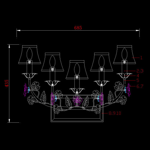 Бра Lucia Tucci Fiori Di Rose W1775.5