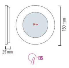 Встраиваемый светодиодный светильник Horoz Slim-6 6W 6400K 056-003-0006 HRZ33002848
