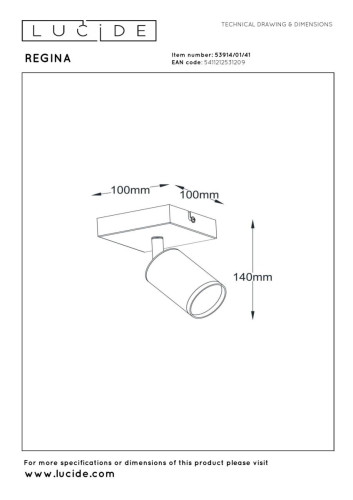 Спот Lucide Regina 53914/01/41