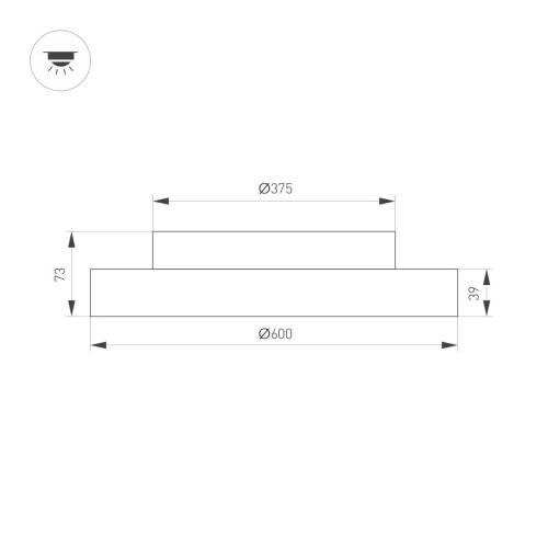 Потолочная люстра Arlight SP-ESTELY-R600-50W Warm3300-MIX (WH, 80 deg, 230V, TRIAC) 054800