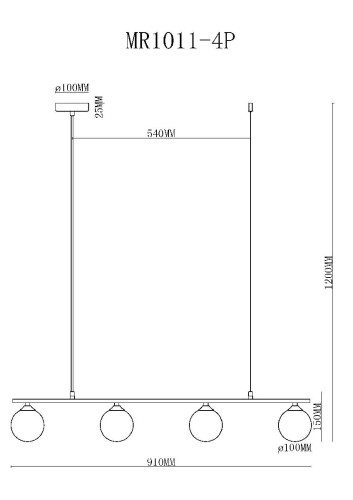 Подвесной светильник MyFar Stacy MR1011-4P