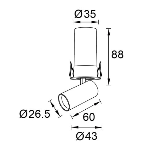 Встраиваемый спот Mantra Garda 9136