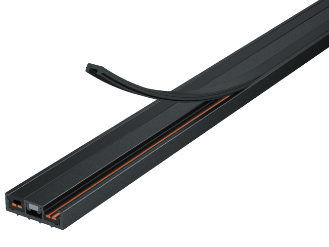 Ультратонкий накладной магнитный шинопровод iLedex Vision 4825-25/7-2000-BK