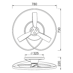 Люстра-вентилятор Mantra Ocean 8236