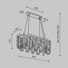 Подвесная люстра Modelux ML.6621.12 BS