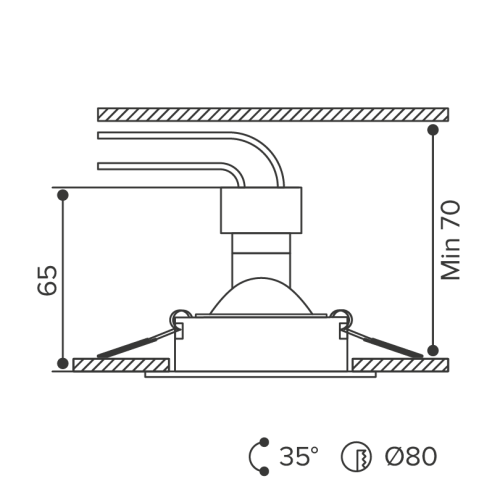 Встраиваемый светильник Wolta Alto WDL-GU5.3/02BL-S