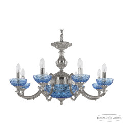 Подвесная люстра Bohemia Ivele Crystal Verona 72209P/8/210 Ni P Aquamarine/M-1F