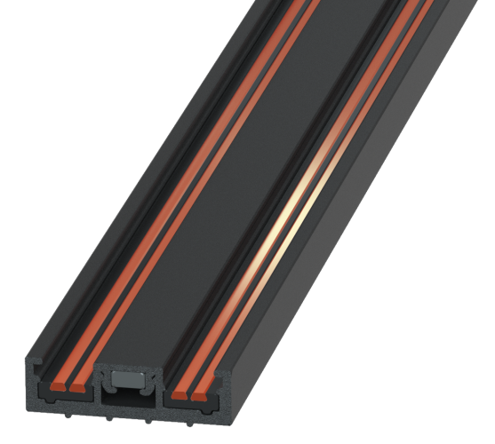 Ультратонкий накладной магнитный шинопровод iLedex Vision 4825-25/7-3000-BK