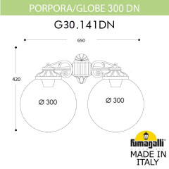 Уличный настенный светильник Fumagalli G30.141.000.AZE27DN