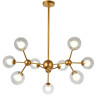 Люстра на штанге Natali Kovaltseva VENTI 81422/8C GOLD SATIN
