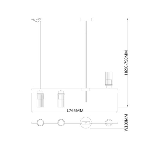 Подвесной светильник Escada Reverse 2100/3P Black