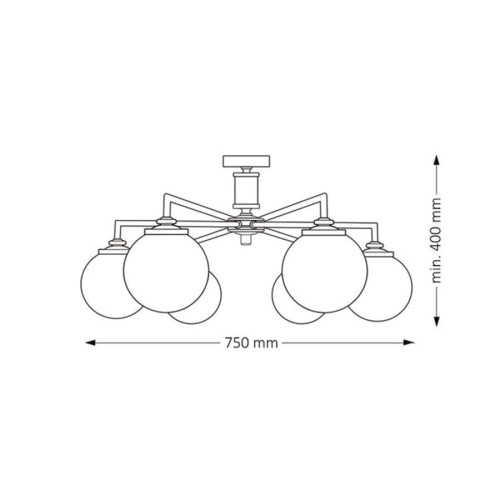 Потолочная люстра Kutek Mood Artu Glass ART-PL-6 (N) G