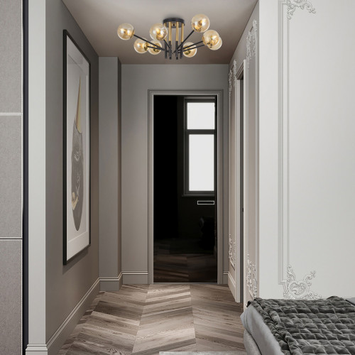 Потолочная люстра Arte Milano Neapolis 273708/8 BK/GD