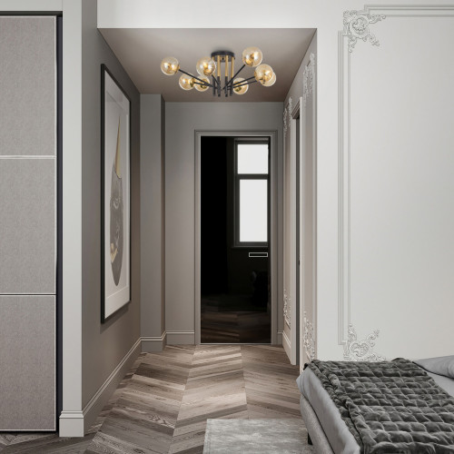 Потолочная люстра Arte Milano Neapolis 273708/8 BK/GD