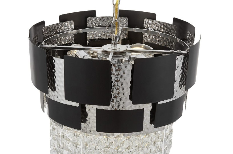 Подвесная люстра Lumina Deco Kruvia LDP 7045-400 BK+CHR