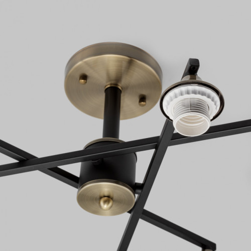 Люстра на штанге IMEX MD.4212-6-S-BK+AB