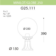 Уличный светильник Fumagalli Minilot/G250 G25.111.000.BXE27