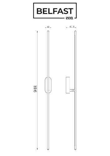Настенный светильник Belfast Skipton 85001-1W-L BL
