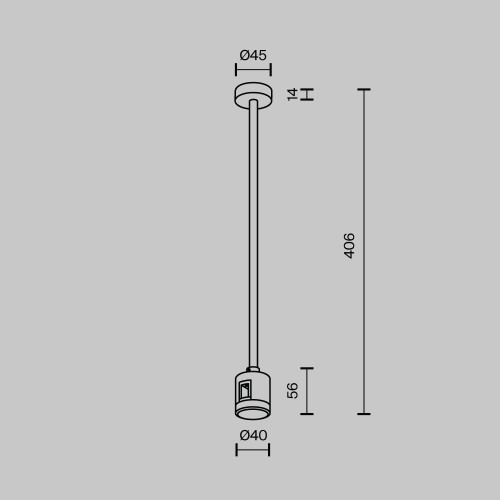 Крепление потолочное с прямым коннектором питания Maytoni Flarity TRA158C-IPCL1-PT