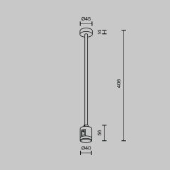 Крепление потолочное с прямым коннектором питания Maytoni Flarity TRA158C-IPCL1-PT