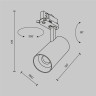 Трековый трехфазный светильник Maytoni Focus Led TR197-3-12WCCT-M-W