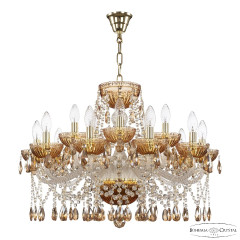 Подвесная люстра Bohemia Ivele Crystal 5413/10+5/240 G Amber/M-1G K721