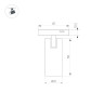 Трековый магнитный светильник Arlight MAG-MICROCOSM-SPOT-R35-5W Warm3000 (BK, 36 deg, 24V) 043252