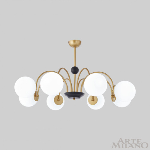Люстра на штанге Arte Milano Napoli 312066/D940/8 BS/BK