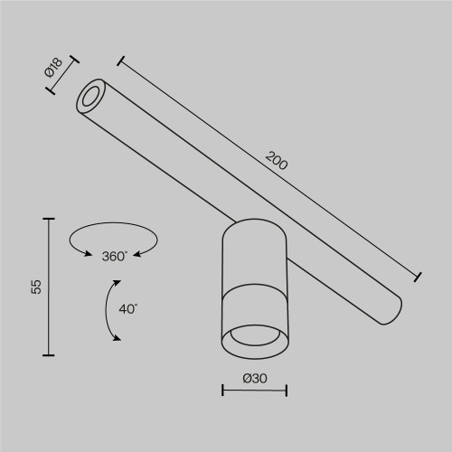 Трековый светильник Maytoni Focus LED C103CL-5W3-6K-BS