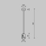 Крепление потолочное с прямым коннектором питания Maytoni Flarity TRA158C-IPC1-PT