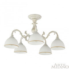 Потолочная люстра Arte Milano 346410/5 WT+G