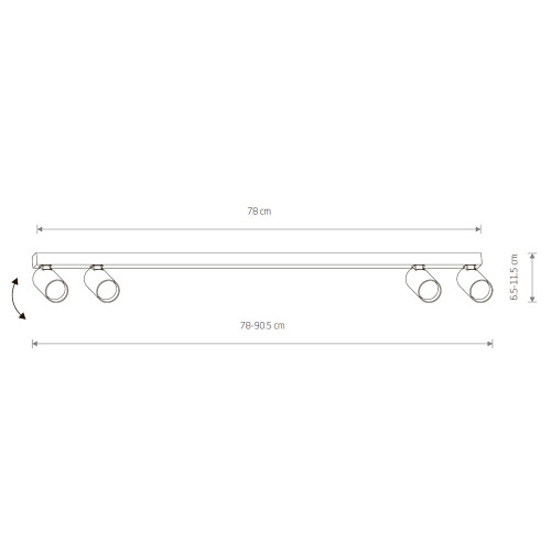 Спот Nowodvorski Fourty Surface IV Umbra Gray 11467