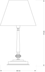 Настольная лампа Kutek San Marino Lampshade SAN-LG-1(P/A)CR
