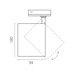 Трековый светильник для однофазного/трехфазного шинопровода Barra 20-55G с тонким адаптером Lightstar Canno Pro C4406SS